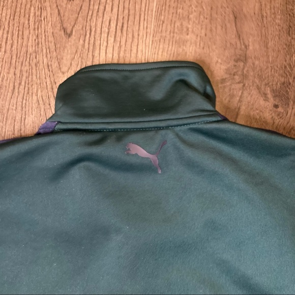 Puma Contrast Dark Green Full Zip Track/Field Jacket - Picture 5 of 7